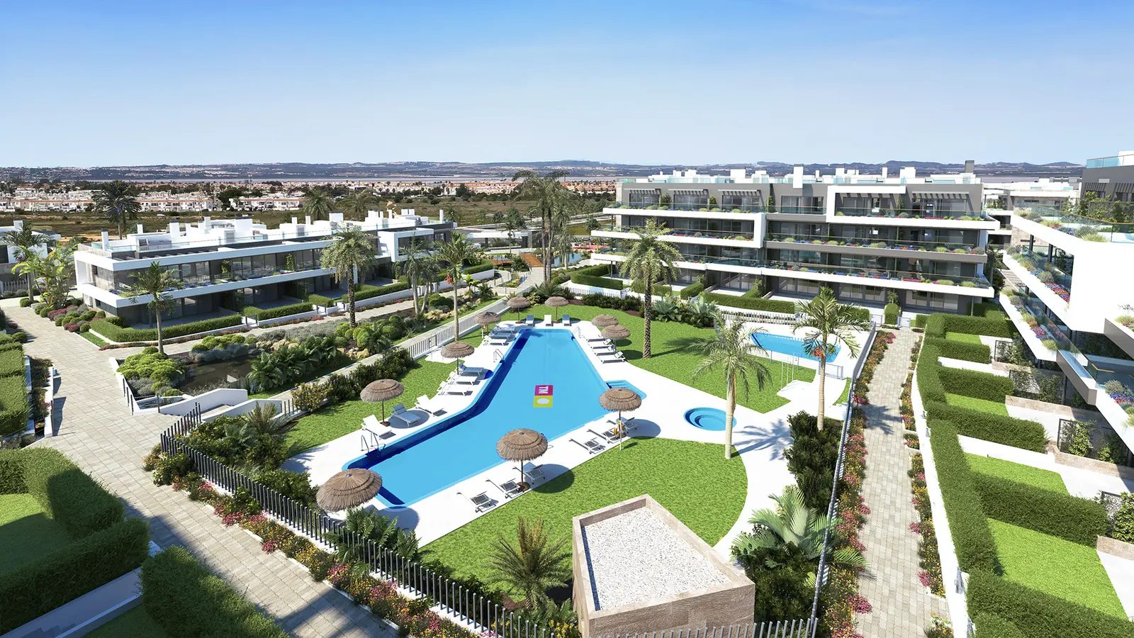 Prémium lakás Torreviejában a spanyol tengerpartnál csodálatos közös használatú területekkel. – Torrevieja